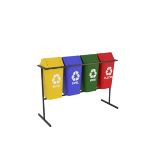 Kit 4 Lixeiras para Coleta Seletiva – 100L